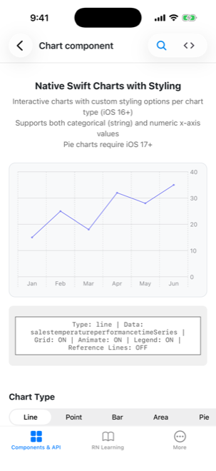 Expo UI running in the app.