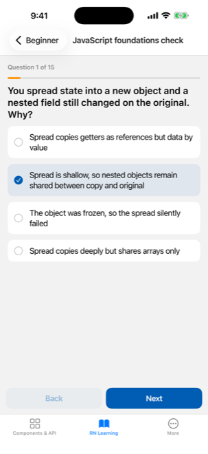 A quiz in progress.